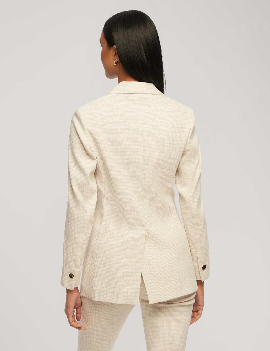 Blazer Anne Klein Grid Tech Stretch One Button   | XTX-0396588